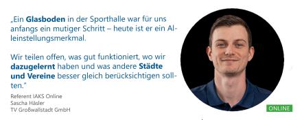 Sascha Häsler  Zitat günstiges Sportböden Seminar