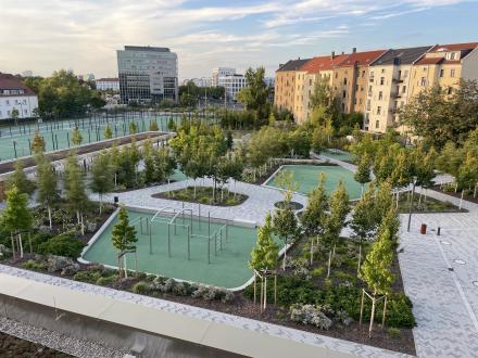 Sportfreianlage von oben