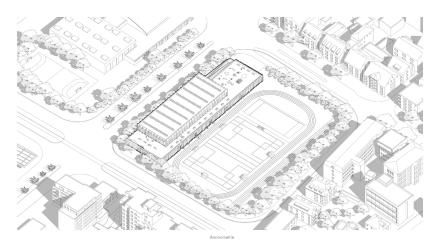 Vogelperspektive Sporthalle