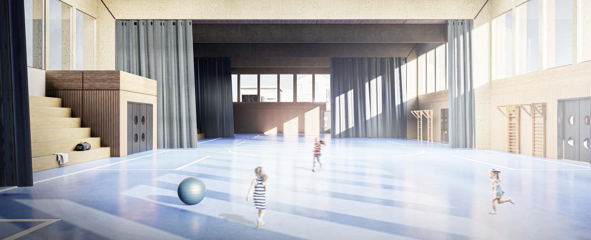 Sporthalle von innen