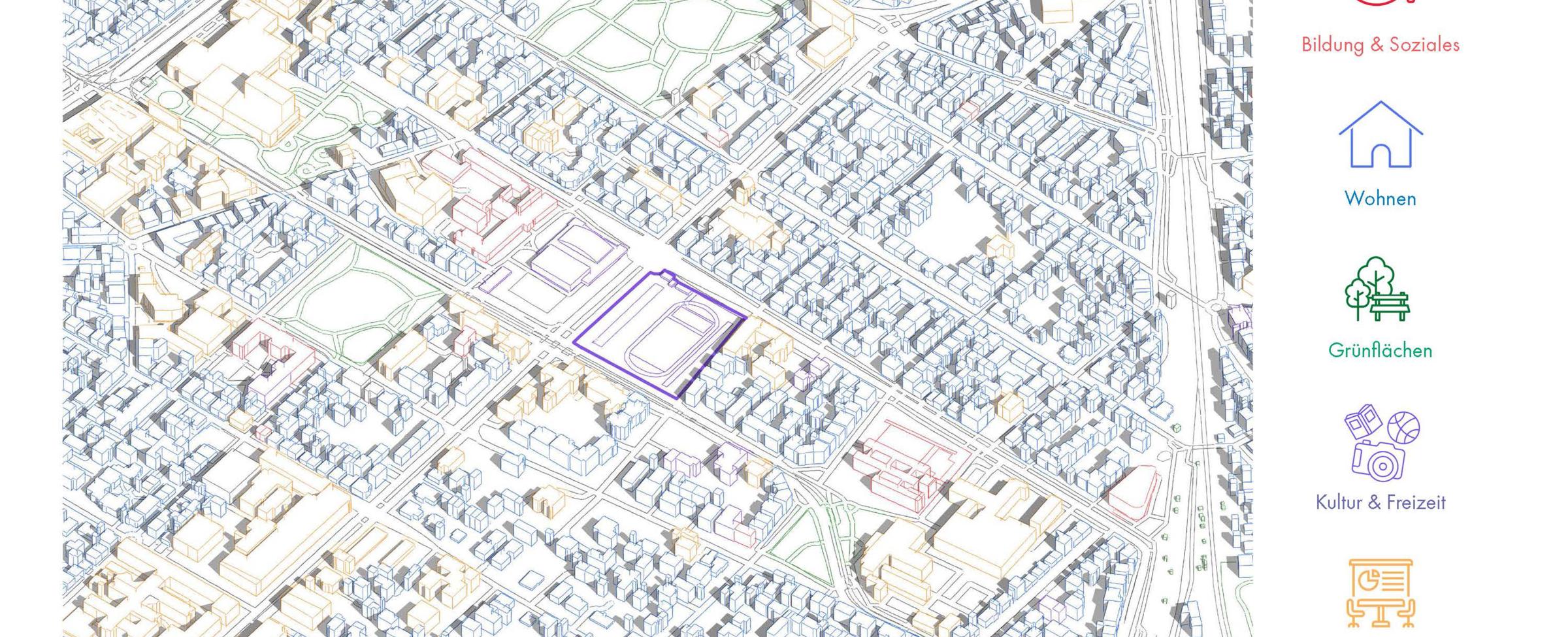 Stadtplan von oben Heilbronn