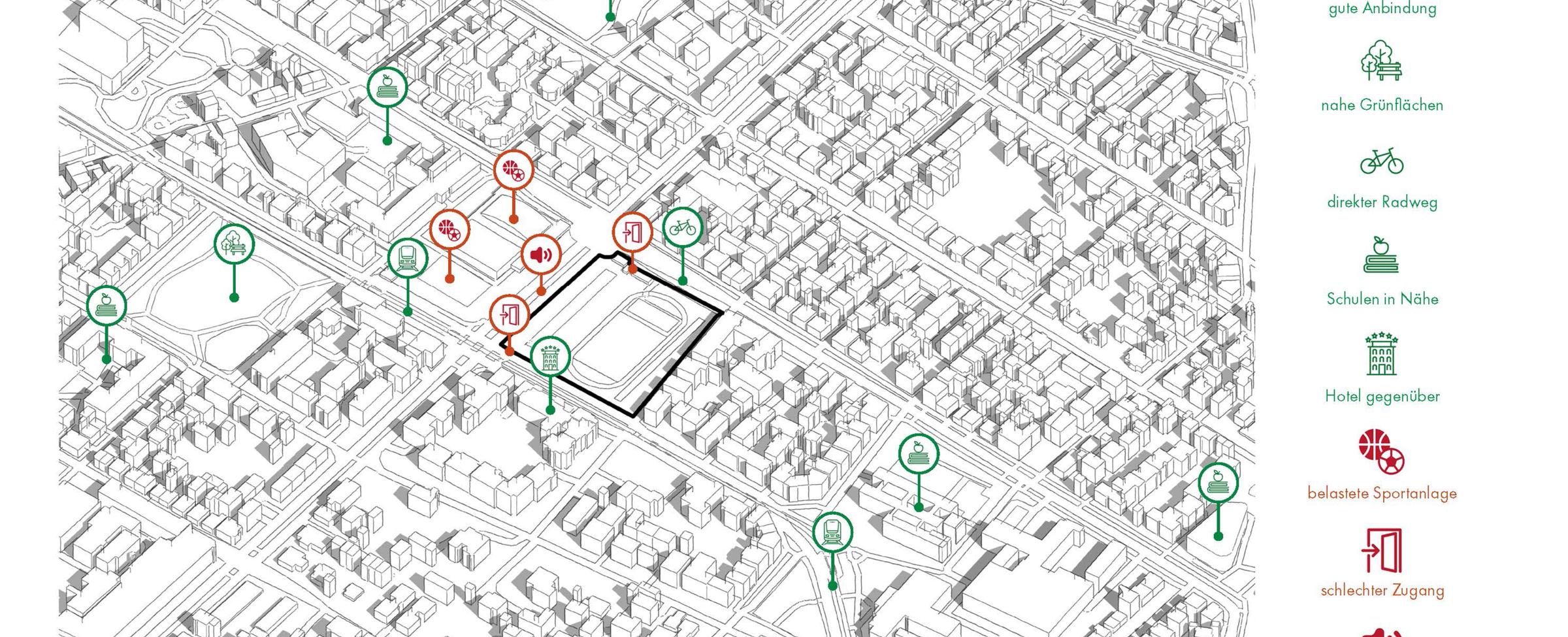 Stadtplan von oben Heilbronn