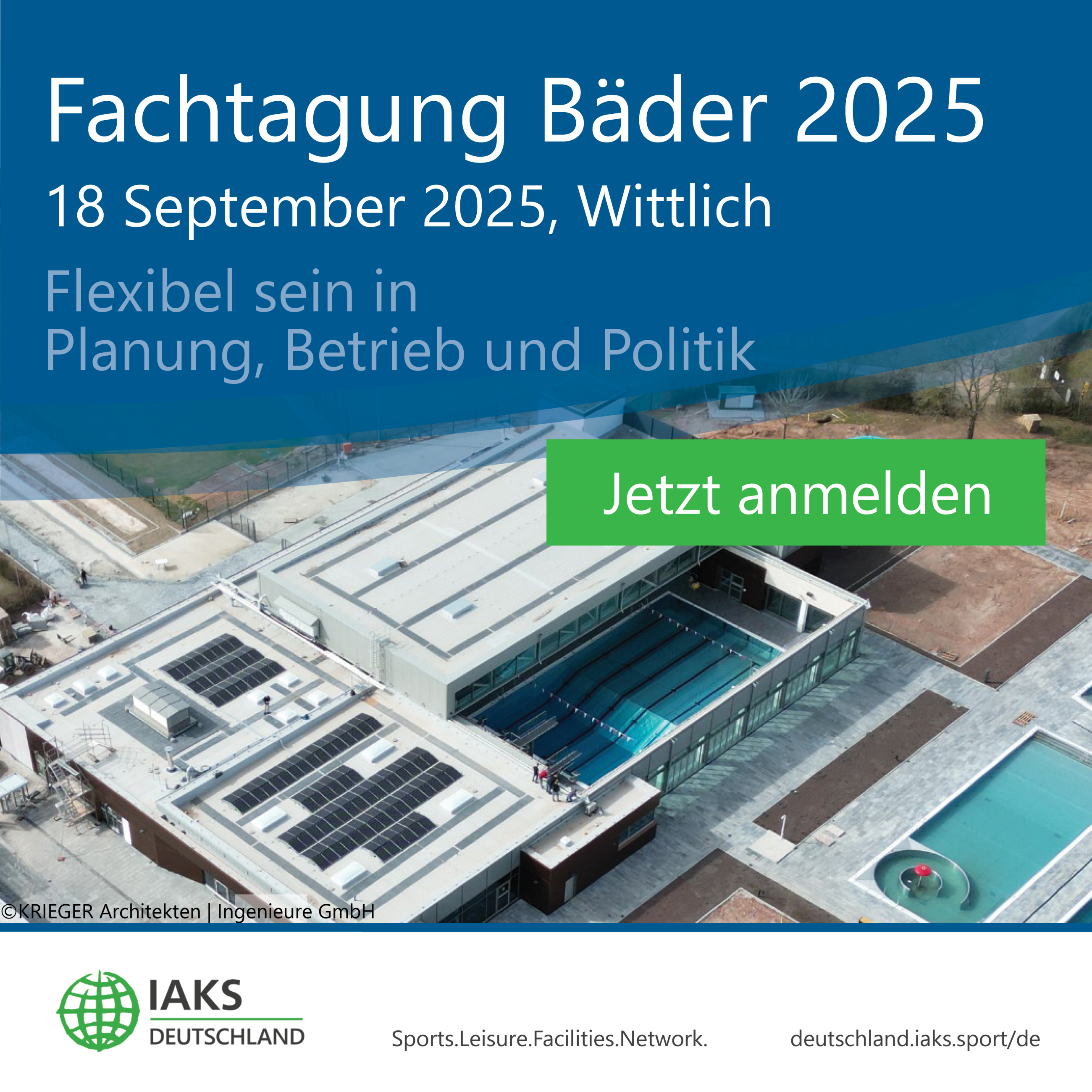 Fachtagung Bäder 2025 IAKS Deutschland jetzt anmelden