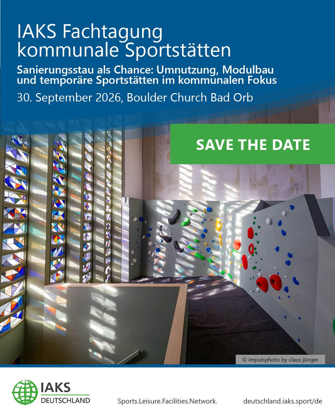 IAKS Fachtagung kommunale Sportstätten save the date