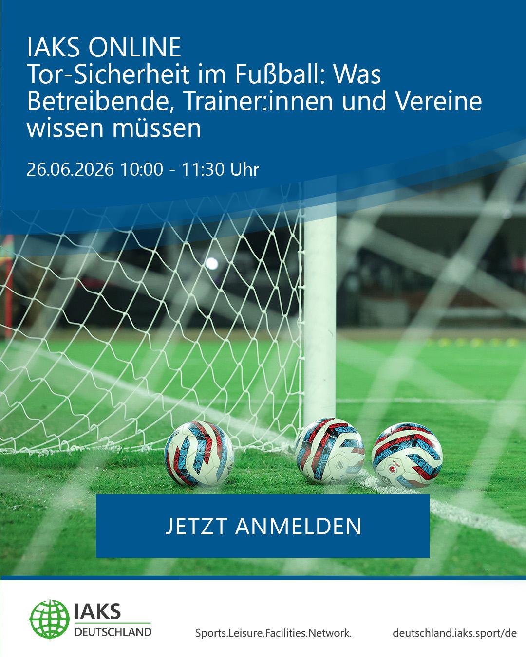 IAKS ONLINE Tor Sicherheit im Fußball teaser