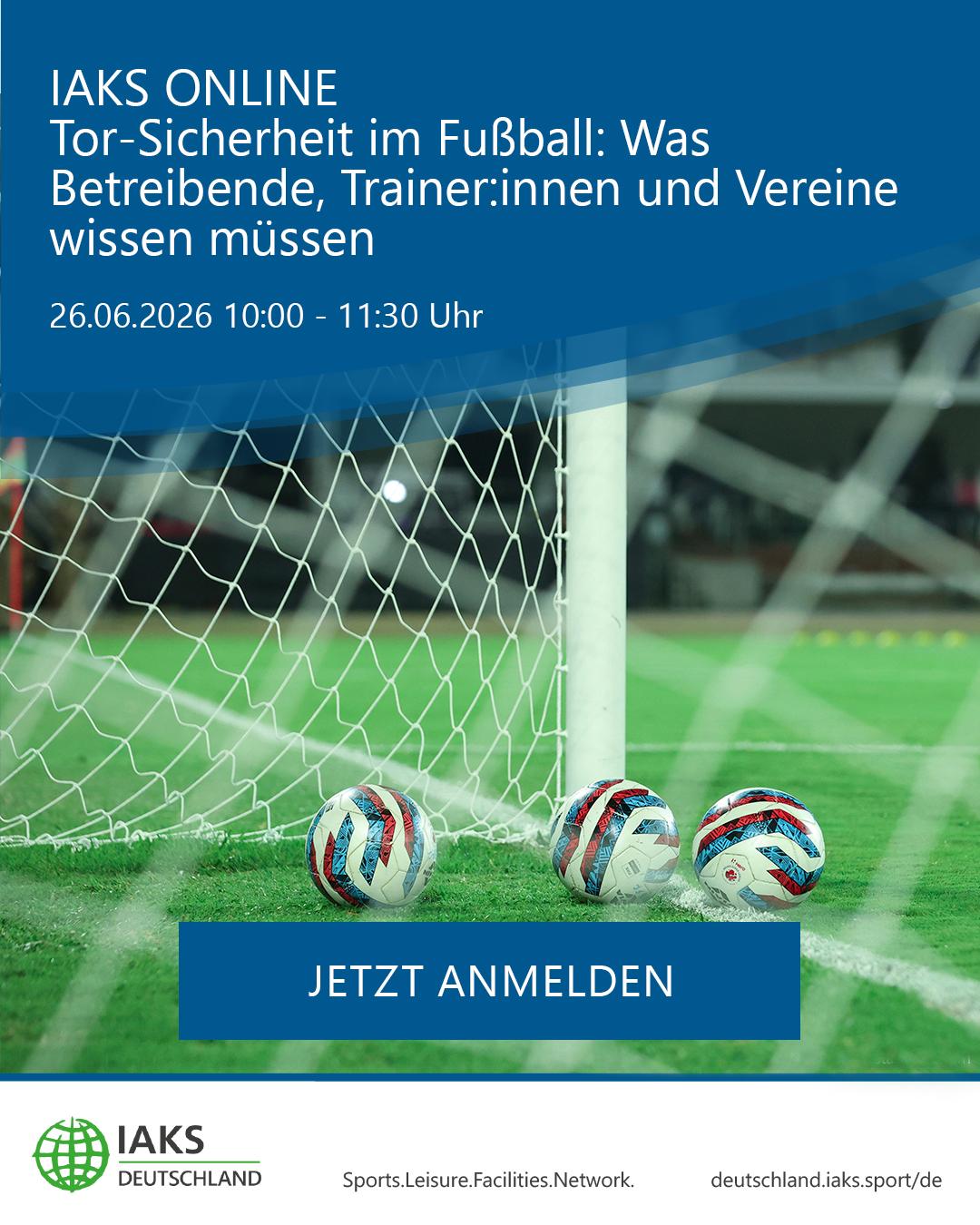 IAKS ONLINE Tor Sicherheit im Fußball Teaser