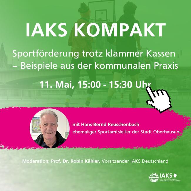 IAKS Kompakt, Sportstätten, Online-Seminar, IAKS Deutschland