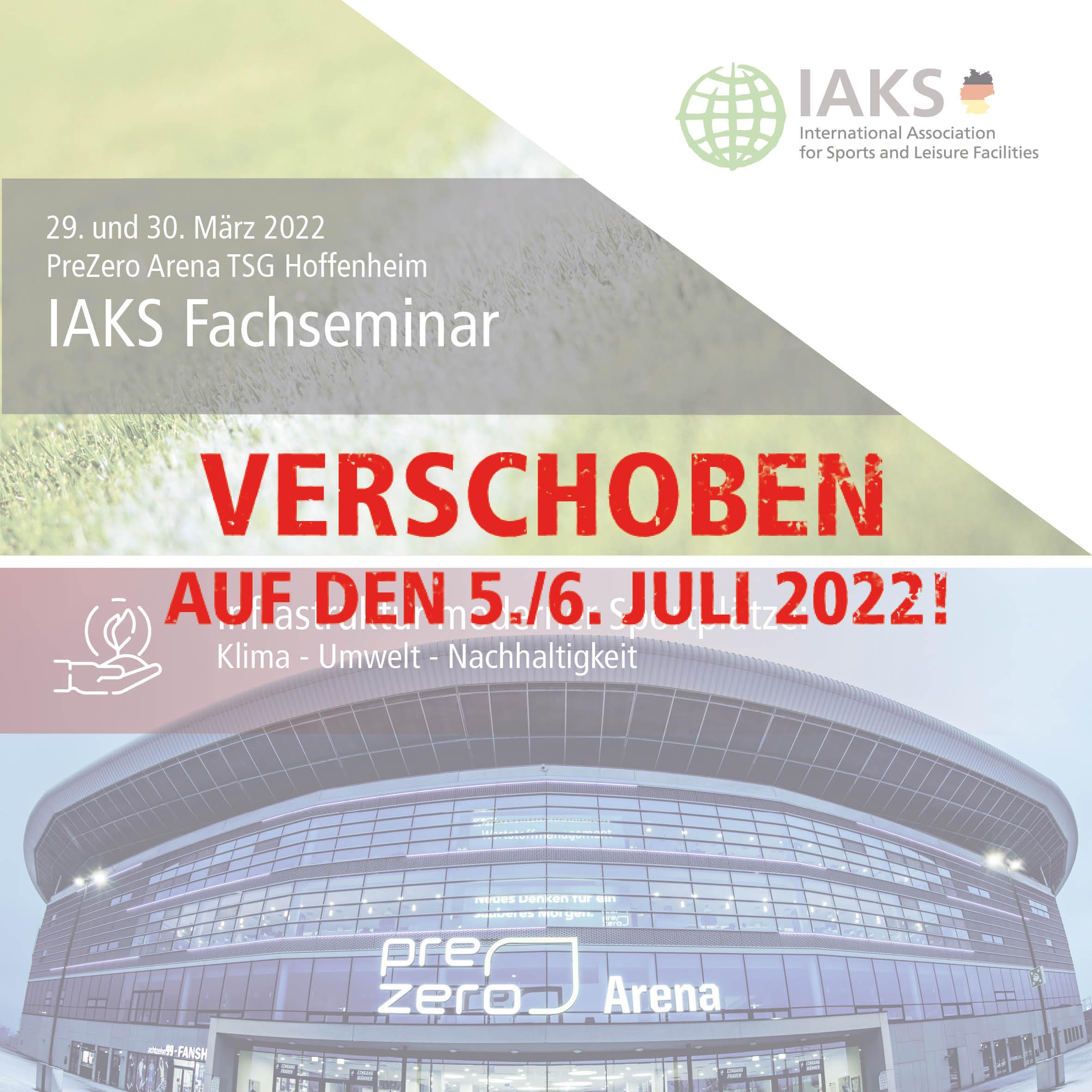 IAKS Fachseminar, Sinsheim, Infrastruktur moderner Sportplätze, verschoben