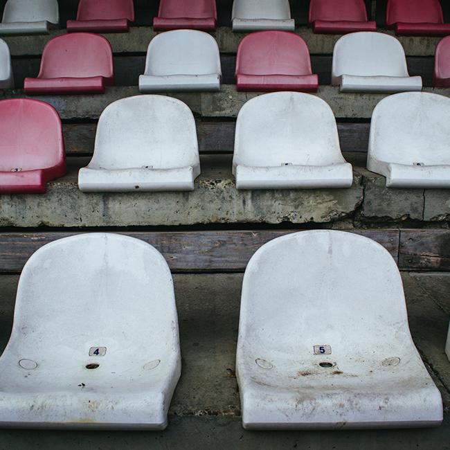 Empty stadium seats