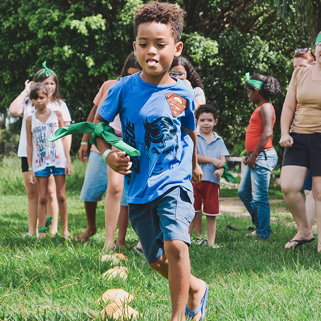 children playing outside