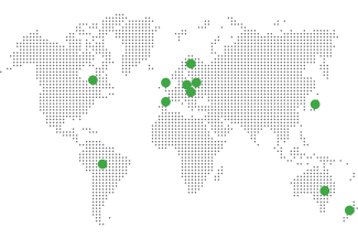 World map with IAKS regions indicated