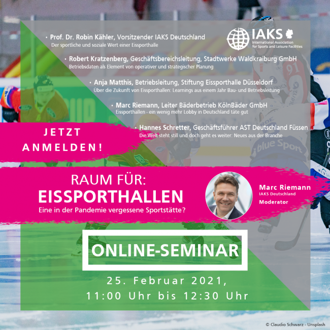 Flyer Online Seminar Eissporthallen